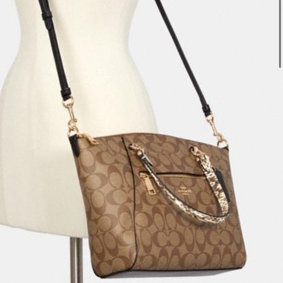 Coach Prairie Satchel In Colorblock Signature Cnvs - Picture 5 of 8